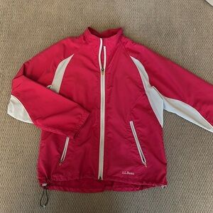 5/$25!! LL Bean Her’s Rain Jacket Magenta & Gray Size S Waterproof